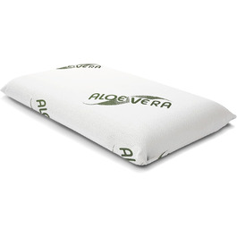 Ортопедична подушка для шиї Siebenschläfer - подушка з віско-гелевої піни (Memory Foam) з чохлом з алое вера - розмір 70x42 см, висота 15 см