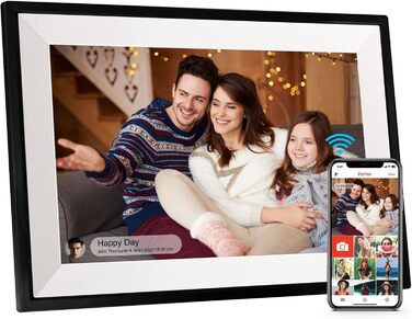 Frameo Цифровий фоторамка 10.1 дюйма, WALN, 32 ГБ, автоповорот, відправка фото/відео через додаток