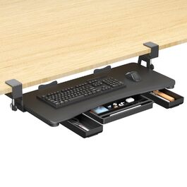 Підставка під клавіатуру Suptek під стіл з ящиком – 67,8 x 30 см, міцна кріплення C-подібне, регульована висота, легка установка, для дому та офісу, DSF6CT