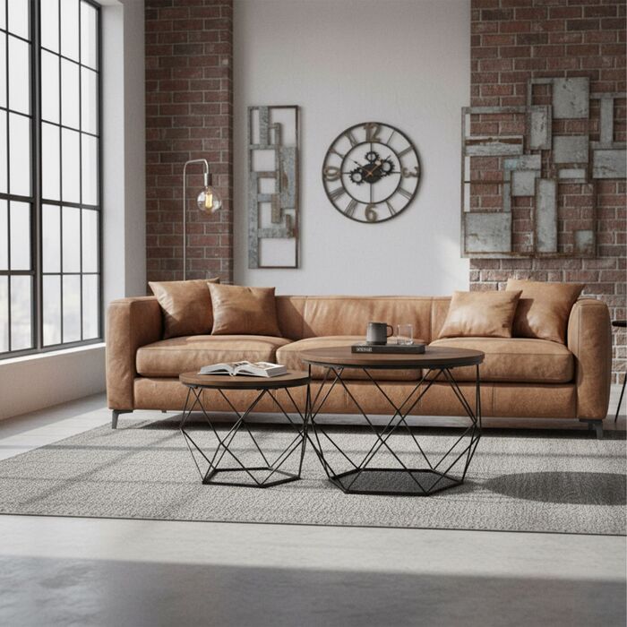 Набір журнальних столиків Relaxdays, індустріальний дизайн