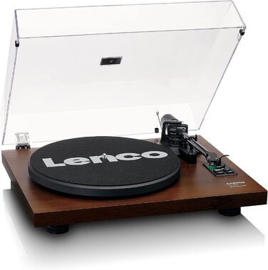 Програвач вінілу Lenco LS-600WA Bluetooth з 2 зовнішніми колонками 2×30 Вт, горіх