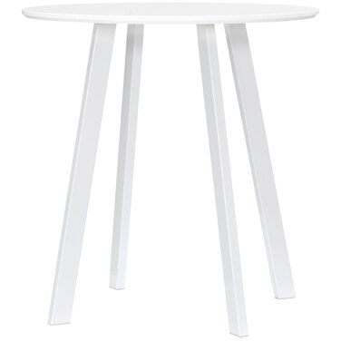 Обідній стіл на двох, глянсова поверхня, білий, з ніжками, 72 x 72 x 75 см