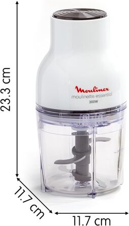 Подрібнювач Moulinex Moulinette Essential DJ5201 3-в-1: подрібнювач, міксер, шинковка, 300 Вт, 0.4 л
