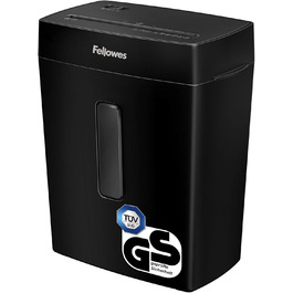 Fellowes FS-8C: Шредер для паперу 8 листів, чорний, Cross Cut, 15л, знищення кредитних карт