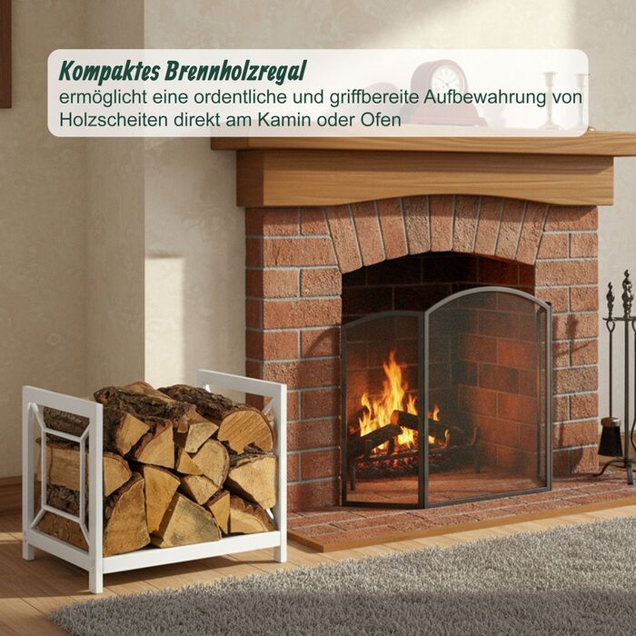 Стильна металева полиця для дров Relaxdays