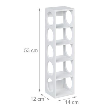 Стильна полиця для вина Relaxdays з бамбука білого кольору