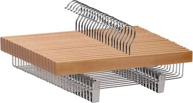 Дерев'яні вішалки для штанів LANSHINE, 20 шт. з антиковзними зажимами, 360° обертання, для штанів, спідниць та піджаків