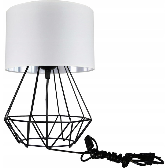 Настільна лампа - приліжкова лампа - настільна лампа - дизайнерська лампа лампа для спальні вітальні офісу - сучасна лампа настільна лампа з серії TAD30-N1 - (біло-срібляста)
