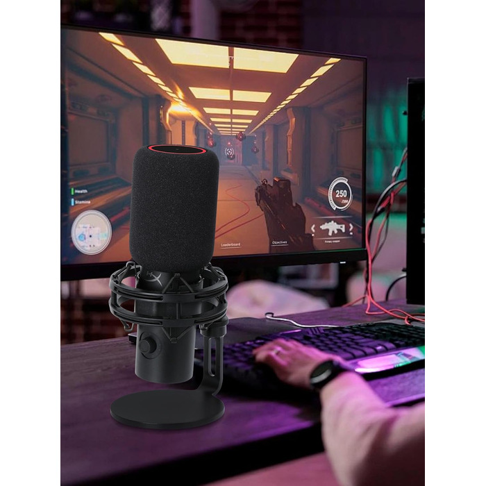 Стрічковий мікрофон HyperX QuadCast з кріпленням та поп-фільтром YOUSHARES - для QuadCast S, Fifine AM8, Blue Yeti, Razer Seiren Mini V3