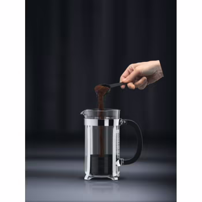 Кавник френч-прес Bodum Caffettiera, 1 л, чорний (1918-01), Чорний, 1000