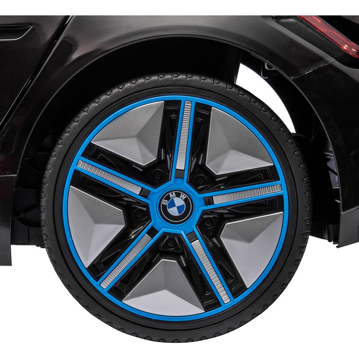 Дитячий електромобіль HOMCOM BMW з пультом, фарами, MP3, ременем безпеки, 3-5 км/год, чорний, для дітей 3-5 років