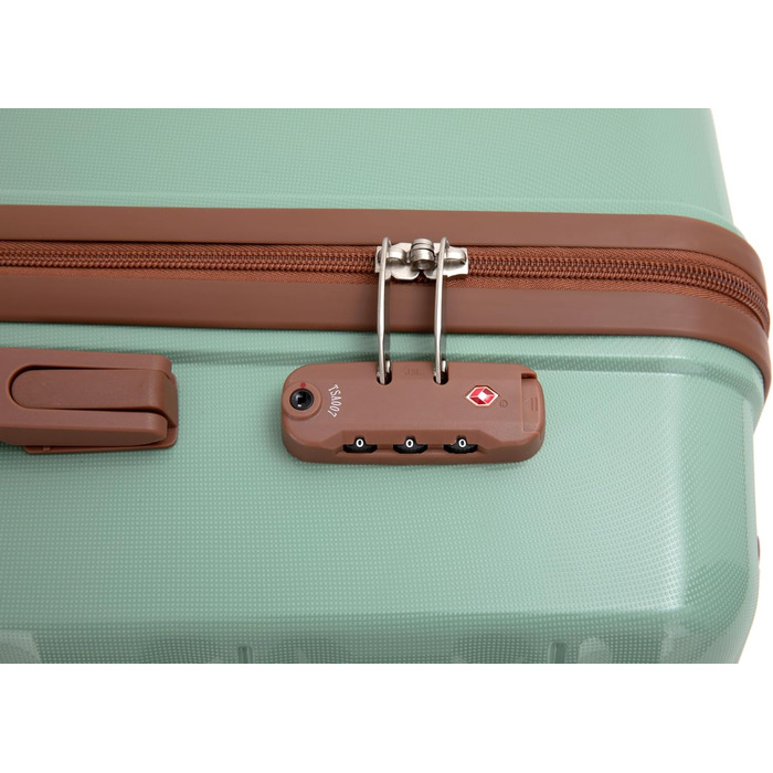 Набір валіз Travelhouse Ascona 5-в-1 (75/65/55 см) з TSA-замком, Spinner-колесами та аксесуарами, ABS+PC, темно-зелений