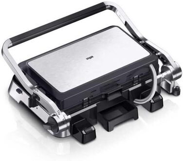 Контактний гриль Braun MultiGrill 9 Pro CG 9167 з 6 наборами пластин (гриль, плоскі, вафельні) та датчиком температури