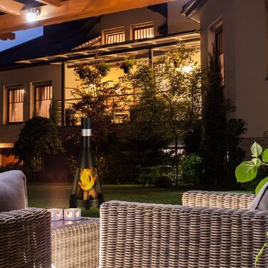 Відпочинок на свіжому повітрі з теплою атмосферою! Піч для тераси Relaxdays із захистом від іскор