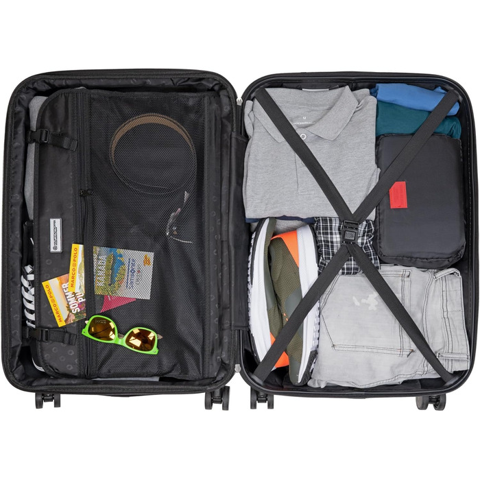 Набір валіз Hauptstadtkoffer Alex (S+M+L) - 3 валізи: 55 см, 65 см, 75 см, ABS+PC, TSA, фіолетовий