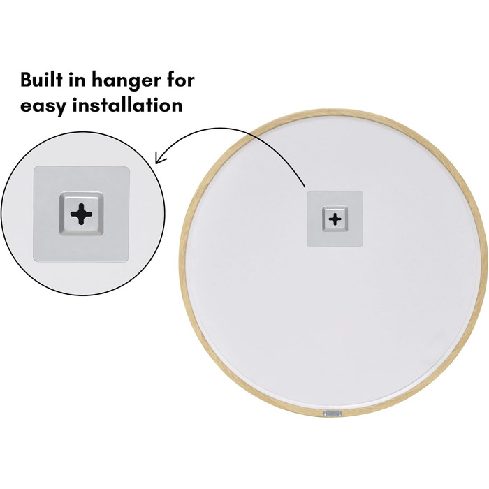 Дзеркало овальне Americanflat Spiegel Oval 30x61 см з пластиковим каркасом (дуб)