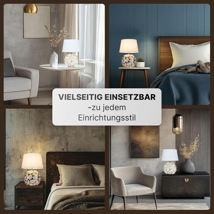 ARTE LAMP LED настільна лампа – класична декоративна хромована лампа для робочого столу з білим текстильним абажуром для вітальні та спальні – з кабелем, хром, білий (Poppy Gold)