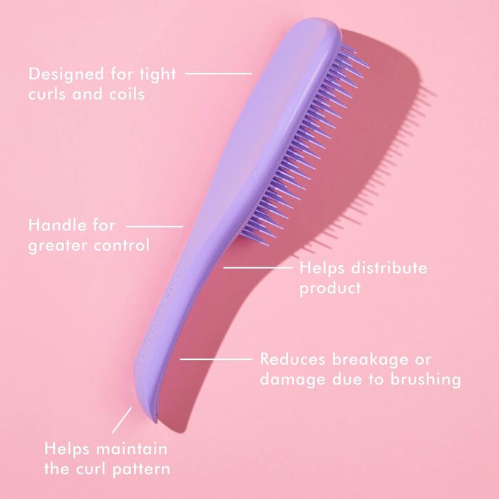 Щітка для розплутування кучерявого волосся Tangle Teezer, 3C-4C волосся, фіолетова пристрасть