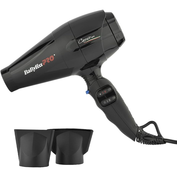 Фен Babyliss Pro BAB6510IE Caruso з іонною технологією, чорний, чорний