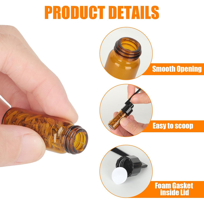 Набір скляних банок для спецій 30 шт. з дозатором, вологостійкі етикетки, 120 мл, чорний колір, з 24 пластиковими кришками