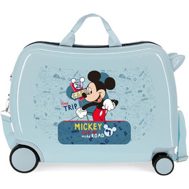 Дитяча валіза Disney Mickey Road Trip Blue 50x39x20см ABS кодовий замок 34л 1.8кг 4 колеса Ручна поклажа