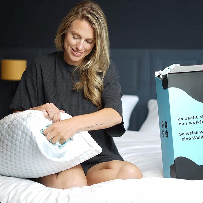 Подушка з піною з пам'яті Cloudpillo - комплект преміум-подушок, регульована висота, 40x80 см, ергономічні та гіпоалергенні подушки