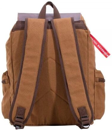 Рюкзак Hanta Nature Backpack Canvas 25L зі шкіри та брезентової тканини туристичний рюкзак для екскурсій, кемпінгу, повсякденний рюкзак для чоловіків та жінок зі шкіряними ременями та блискавкою (коричневий)