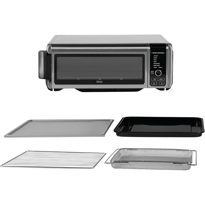 Ninja Foodi Міні-піч 8-в-1 SP101EU: Air Fry, Гриль, Випічка, та інші функції | Срібно-чорний колір