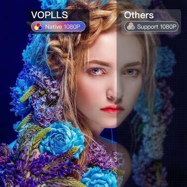 Портативний проєктор Smart Mini Beamer 4k з автофокусом та корекцією трапецеїдальних спотворень, 28000 люмен, WiFi6, Bluetooth, Full HD 1080P, 210° оберт, для домашнього кінотеатру та використання на відкритому повітрі (сумісний з Netflix та Dolby Audio, 