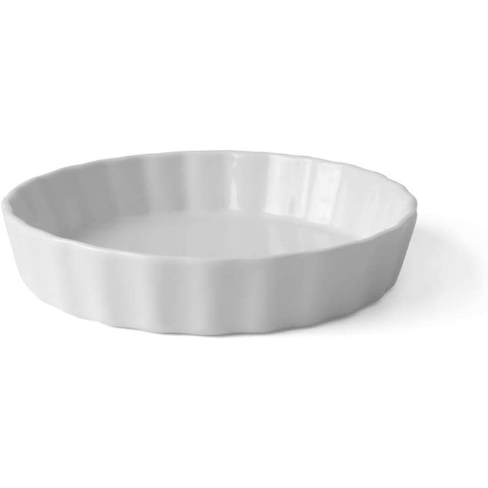 Кругла порцелянова форма для пирога з заварним кремом Holst, порцелянова Біла (18 см) форма для пирога з заварним кремом Holst/Тортелет і Тарталетка кругла, порцелянова, Біла (18 см)