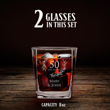 Мавертон Віскі Карафа + Набір склянок (2/4/6) з гравіюванням - 700 мл - Ідеальний подарунок на весілля