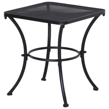 Outsunny Side Table Чорний садовий стіл 45x45x50см Металевий балконний столик Журнальний столик для патіо та саду