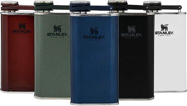 Класична колба Stanley з широкою шийкою 236 мл / 8 унцій з нещільно закривається кришкою-Фляжка з нержавіючої сталі з широким отвором для зручного наповнення і розливу - без бісфенолу А (з настанням темряви)