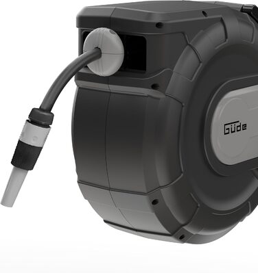 Güde Автоматичний шланг для поливу 20 м з кріпленням на стіну, поворотний 180°, з автоматичним змотуванням
