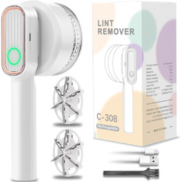 Електричний видалення ворсу для одягу: бездротовий тример для тканини з 2 змінними насадками