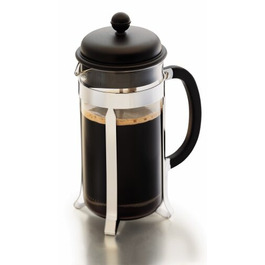 Кавник френч-прес Bodum Caffettiera, 1 л, чорний (1918-01), Чорний, 1000