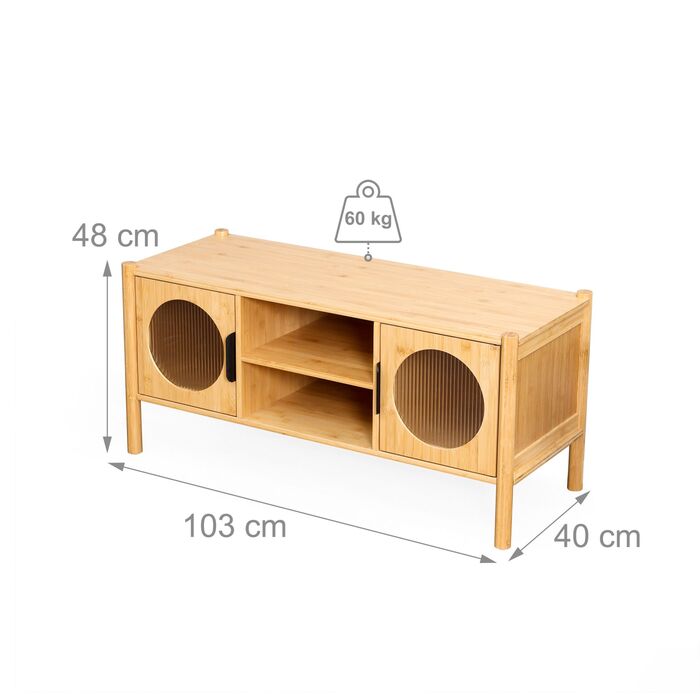 Тумба ТВ Relaxdays з 2 дверцятами