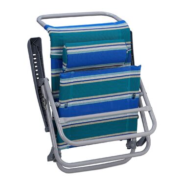 Розкладний шезлонг Relaxdays з подушкою для шиї