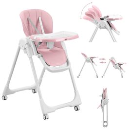 Дитячий стільчик для годування Baby Vivo Kinder Hochstuhl з регулюванням висоти та функцією гойдання, колір Cool Mint (Bubblegum)