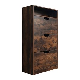 Взуттєва шафа Relaxdays з відкидною дверцями та відкритою полицею