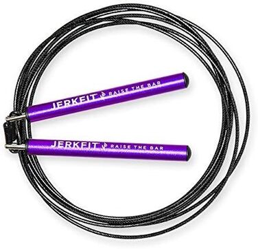 Надшвидка скакалка JerkFit Omega Speed Rope (фіолетовий на чорному)