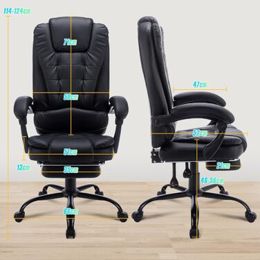 Офісне крісло Ігрове крісло з регулюванням висоти Ергономічне з м'якими підлокітниками та підставкою для ніг Комп'ютерне офісне крісло з коліщатками, чорно-сіре, 360