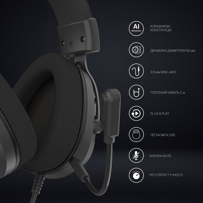 Гарнітура ігрова GamePro (HS766)