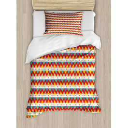Підковдра Комплект Двоспальне ліжко, шевронні зигзаги, м'яка форма Найвища якість Підковдра з 2 предметів з 1 наволочкою, 170 x 220 см - 75 x 50 см, багатобарвний