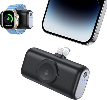 Для iPhone та iWatch, швидка зарядка, сумісний з iPhone та Apple Watch, 5000mAh