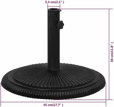 Підставка для парасольки від vidaXL, чавун, білий, 45x45x30 см