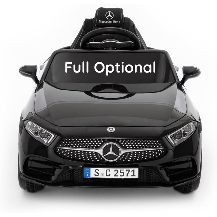 Дитячий електромобіль Mercedes CLS 350 AMG Babycar, 12V, ліцензія, шкіряне сидіння, MP3, пульт, чорний