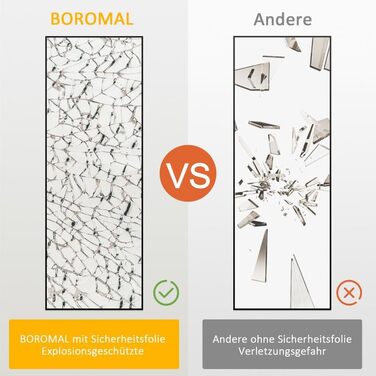 Дзеркало настінне Spiegel Schwarz 40x160 см з чорною рамою. Повнорозмірне дзеркало для спальні, вітальні або ванної кімнати. Прямокутне дзеркало з алюмінієвою рамою 40L x 160B cm