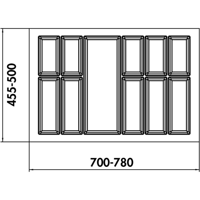 Лоток для столових приборів Adesso 2, шафа 800 мм (макс. 50 символів), 8034278