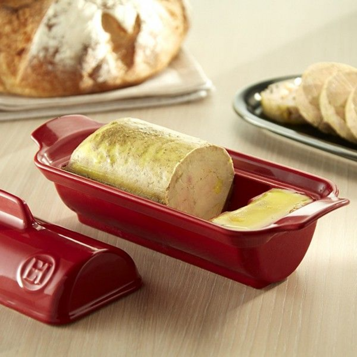 Форма для фуа-гра з кришкою Emile Henry Ovenware 24,5х10 см червона (345865), Червоний